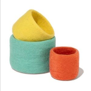 NIB Lovevery Nesting Felt Baskets - 3 pieces